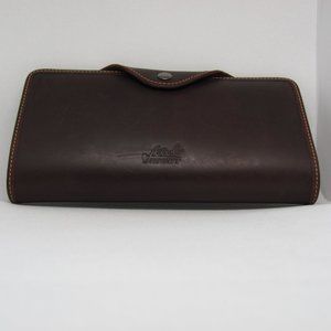 Awl Right full grain leather long wallet with single snap closure